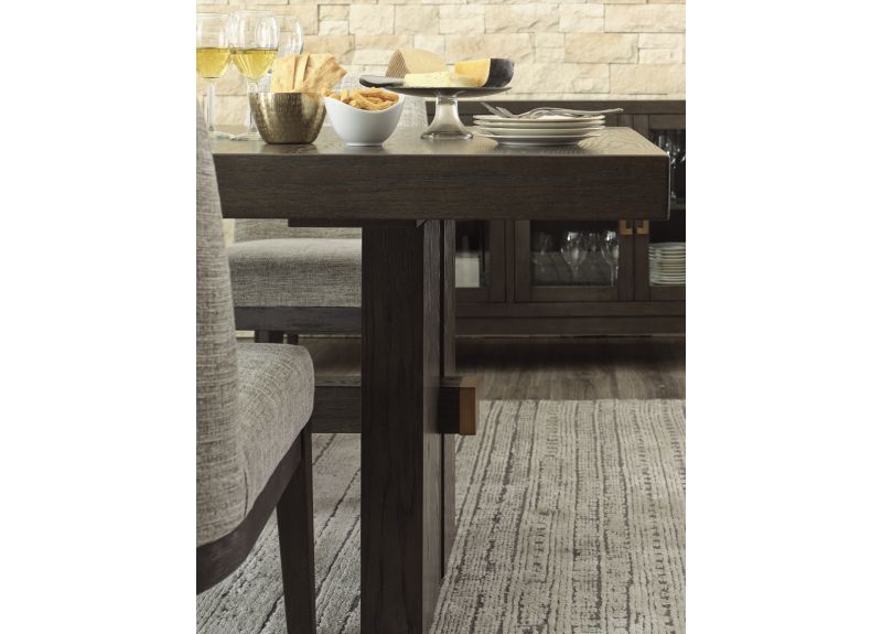 Allora Wooden Rectangular Dining Set (6-8 Seaters) with 8 Wooden Fabric Upholstered Dining Chair